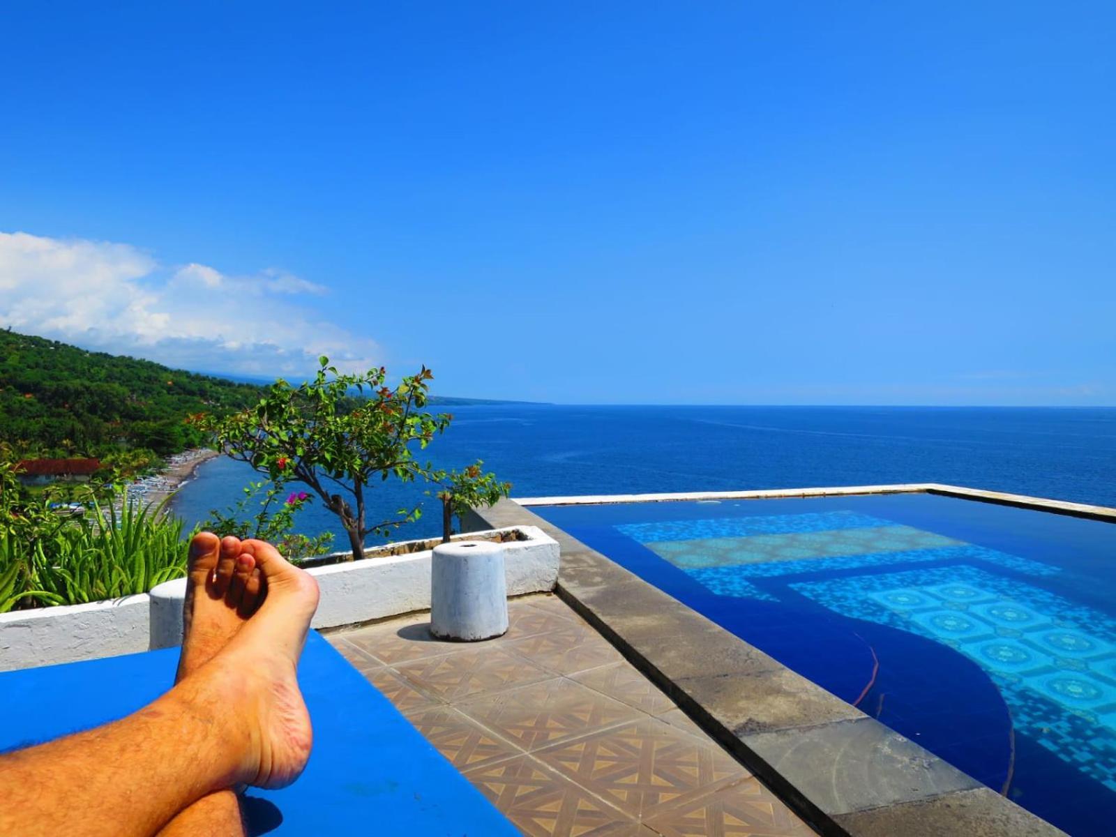 Waenis Sunset View Hotel And Restaurant, Amed, Bali Kültér fotó